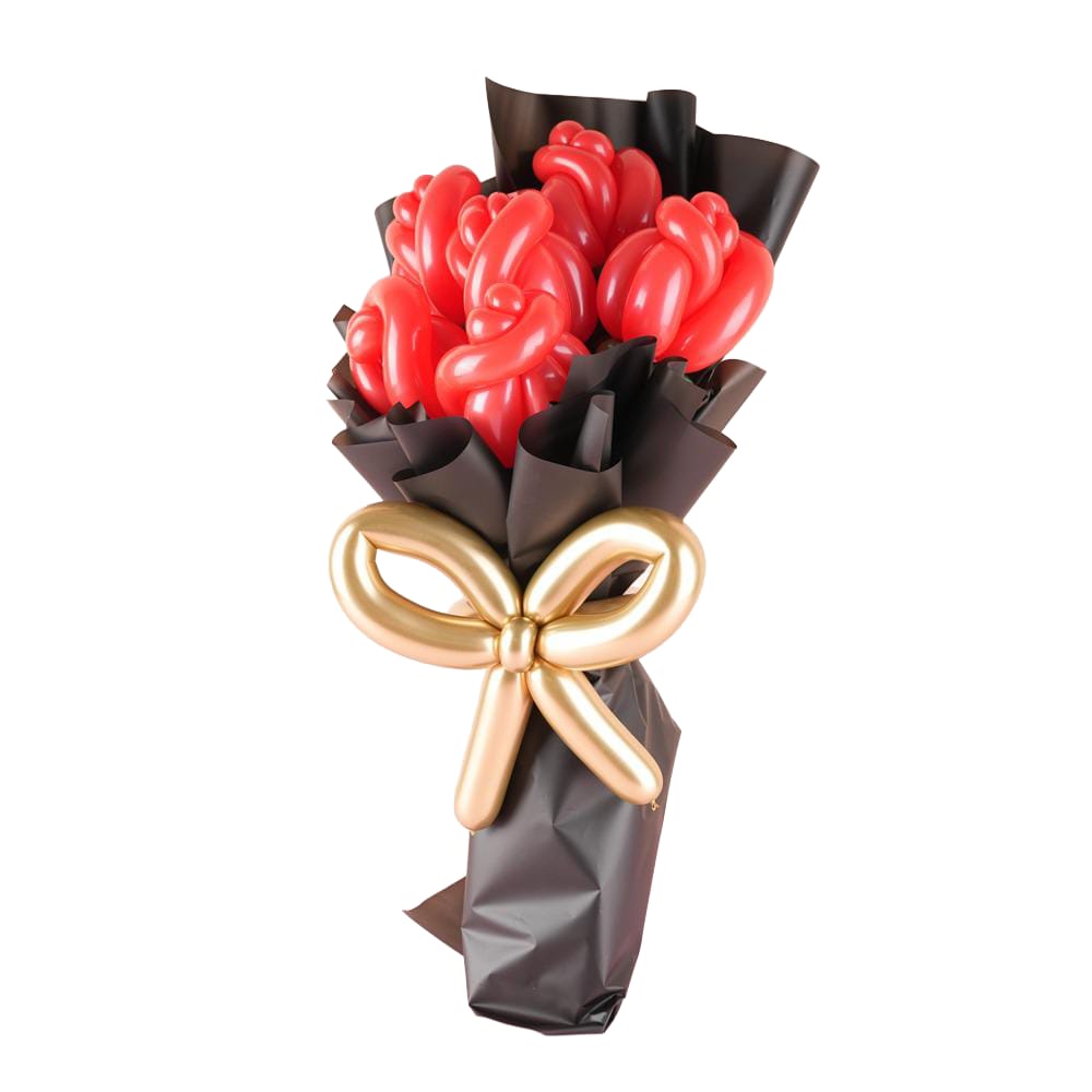 Handcrafted Romantic Red Rose Balloon Bouquet
