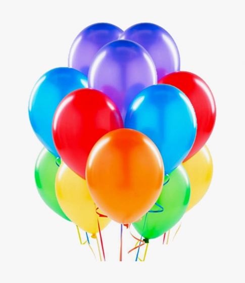 Vibrant Multicolor Latex Balloon Bouquet (Pack of 12)