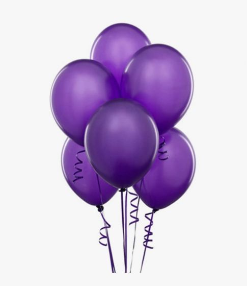 Premium Metallic Purple Balloon Bouquet (Pack of 6)