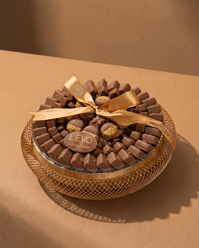 LEVO Open Chocolates Mesh Bowl Presentation