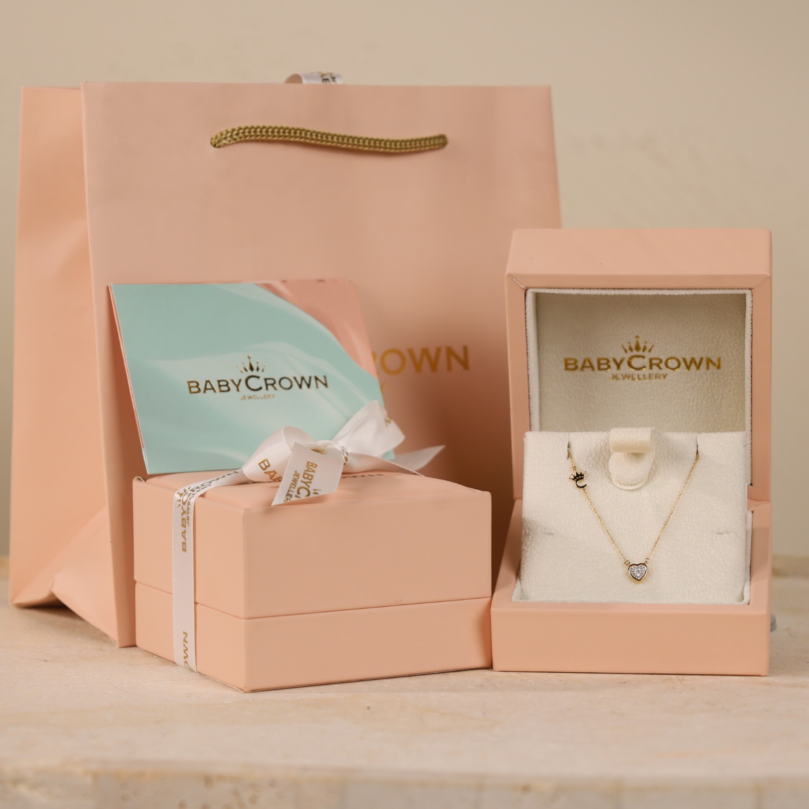 Diamond Heart Necklace by Baby Crown