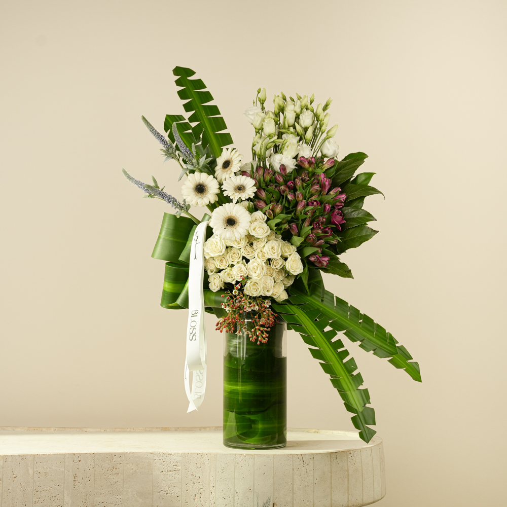 Elegant White Garden Vase