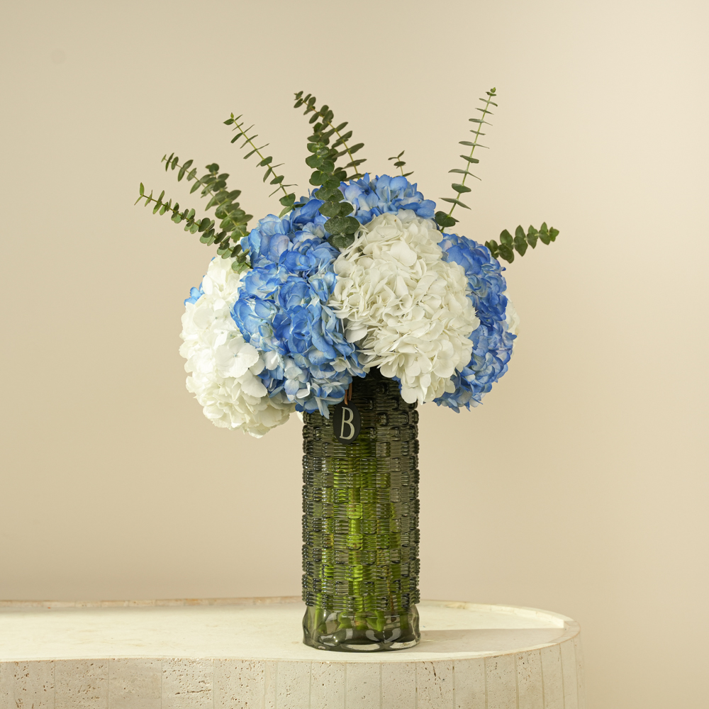 Azure Bloom Harmony Vase