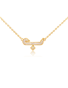 Necklace | Arabic-letter-Cz-N-G-B by FLUORITE