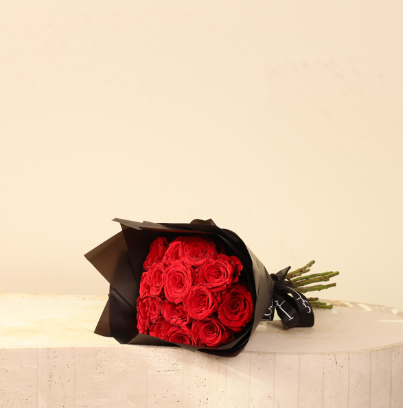 Royal Crimson Velvet Rose Bouquet