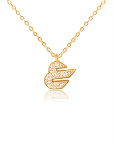 Necklace | Arabic-letter-Cz-N-G-3 by FLUORITE