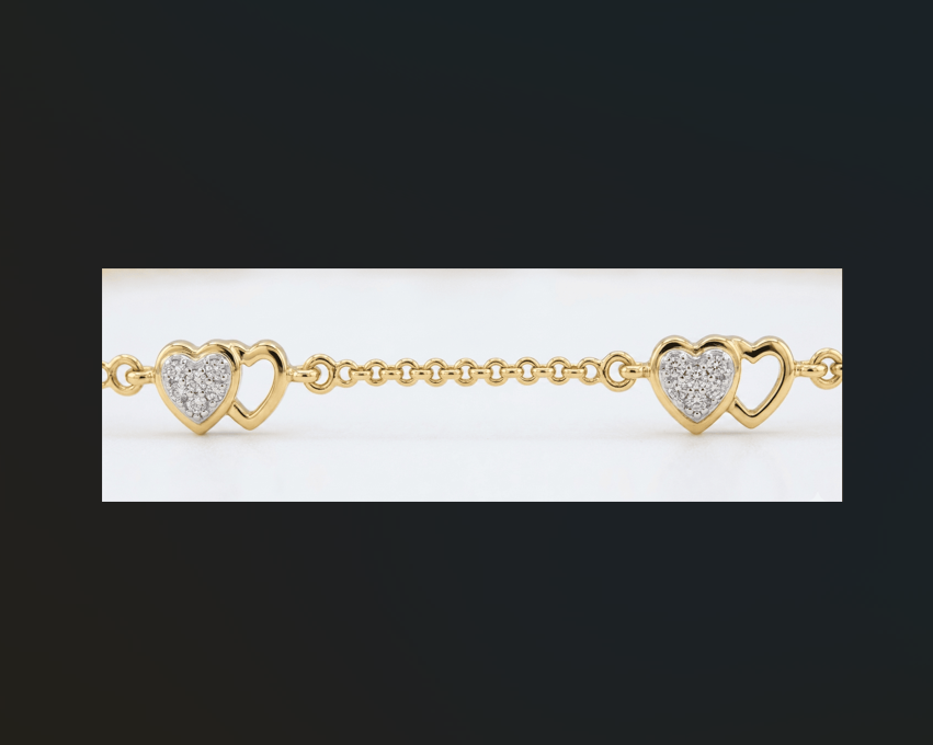 Gold-plated bracelet with white cubic zirconia - DSBI86Z18E